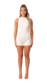 MUSE - CREAM OPEN BACK UNITARD