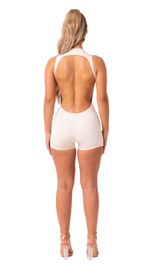 MUSE - CREAM OPEN BACK UNITARD